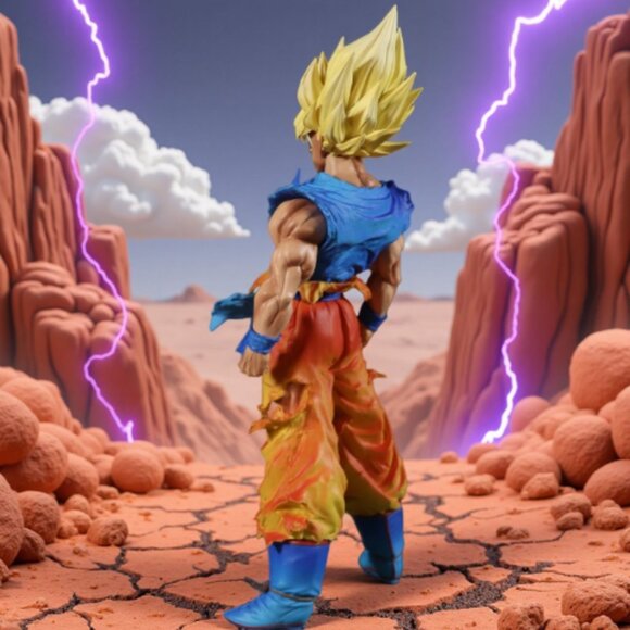 26cm Dragon Ball Z Son Goku PVC Figure Super Saiyan Anime Statue Collection - Picture 4 of 6